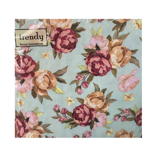 מפיות נייר שושנים 20 יח' - טורקיז