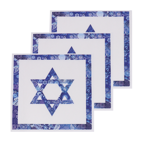 מפיות מגן דוד 20 יח'  - לבן