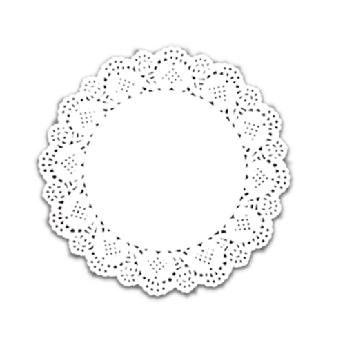 מפיות תחרה עגולות 16 יח קוטר 30 ס"מ -  לבן