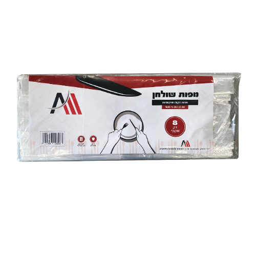 מפת ניילון דקה 8 יח' - שקוף