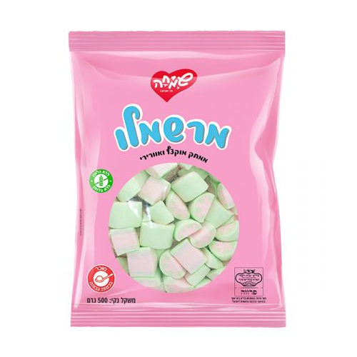 מרשמלו אבטיח 500 ג' - ורוד ירוק