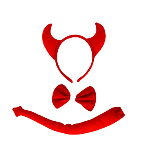 סט תחפושת שטן לפורים - אדום