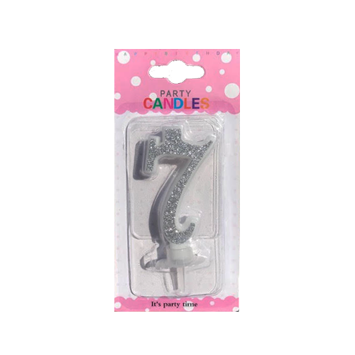 נר מעוצב מספר 7 - כסף