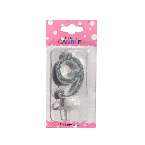 נר מעוצב מספר 9 - כסף