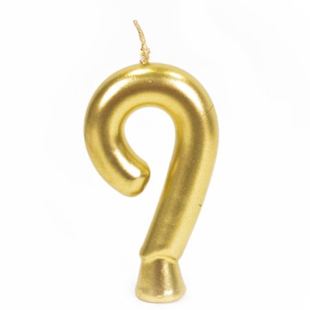 נר יום הולדת מספר 9 - זהב