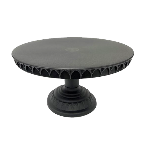 מעמד לעוגה מפלסטיק 3 גבהים - שחור