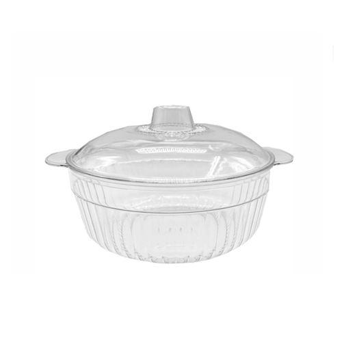 סיר אקרילי להגשה+מכסה- קטן