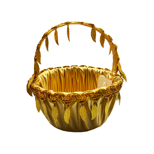 סלסלה מעוטרת לחינה קטן- זהב