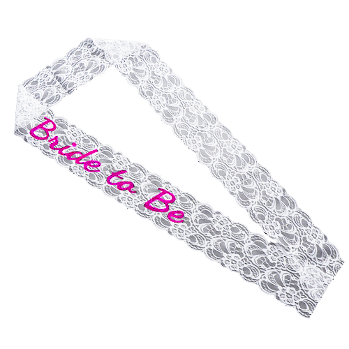 סרט תחרה  BRIDE TO BE - לבן