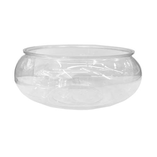 קערת פלסטיק עגולה גדולה - שקוף