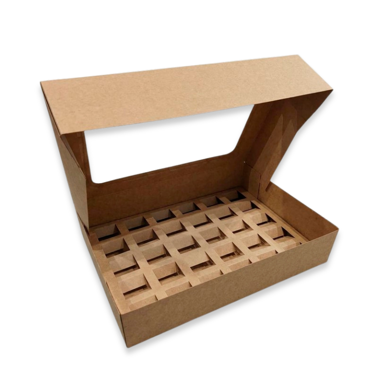 קופסה לקינוחים 30X40 ס"מ גדול - קראפט