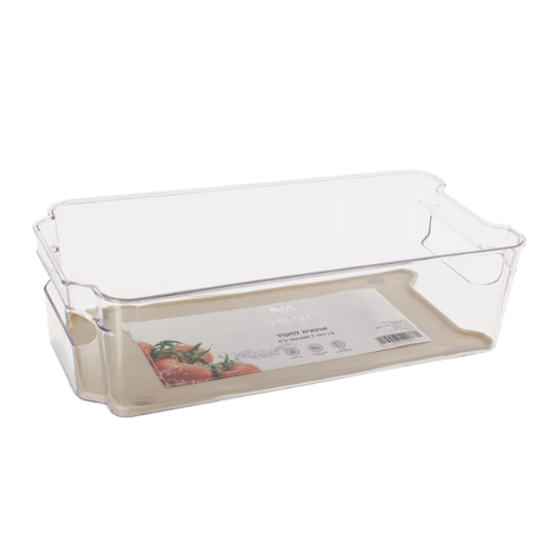 ארגונית לאחסון למקרר 1.5 ליטר - חום שקוף