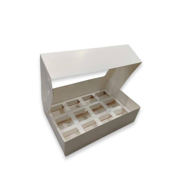 קופסה לקינוחים 16X23 ס"מ קטן - לבן