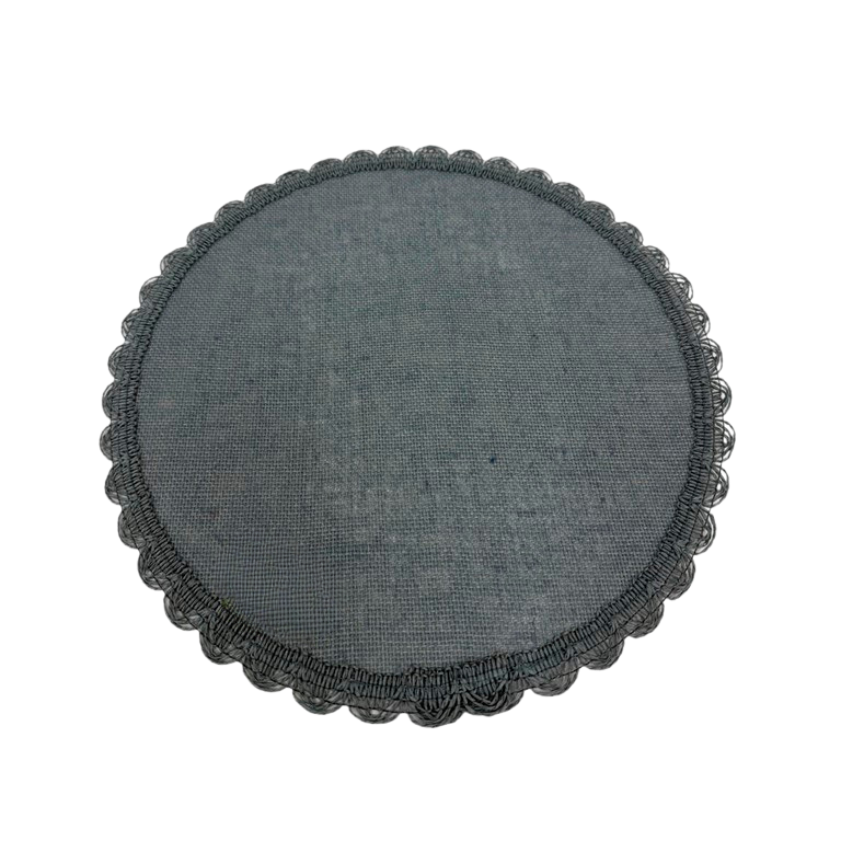 פלייסמנט בד יוטה עגול - אפור