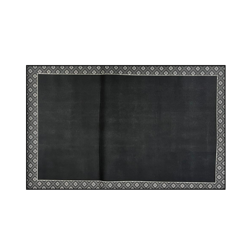 שטיח מטבח קלאסי 50*80 דוגמת פסיפס - שחור