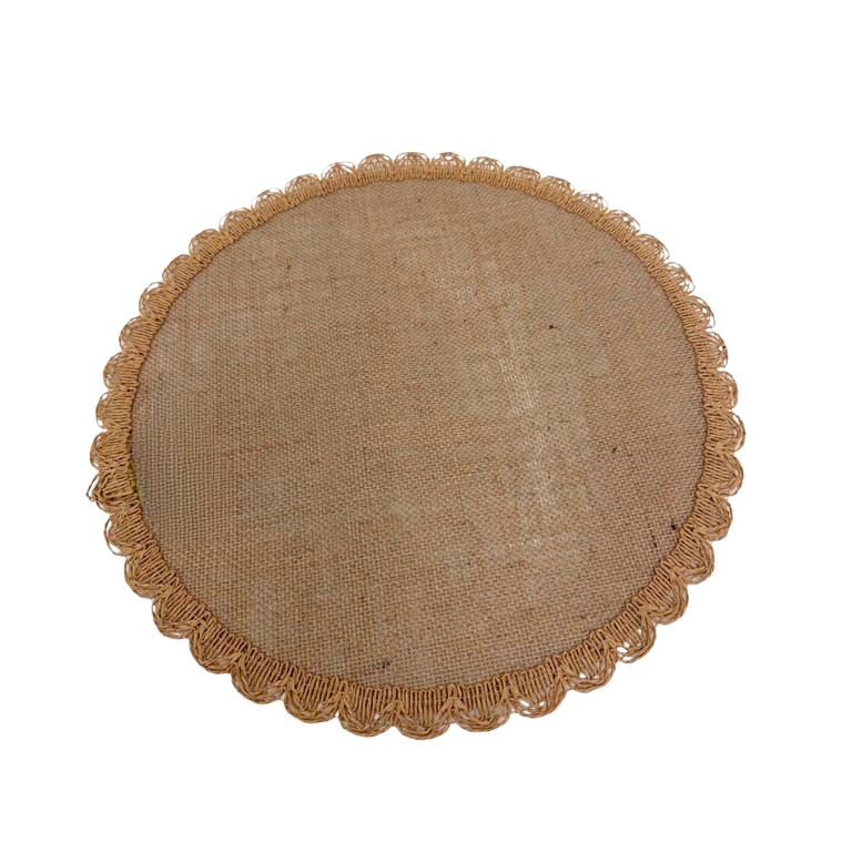 פלייסמנט בד יוטה עגול - חום