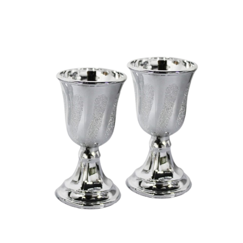 8 יח' גביע יין מפלסטיק לפסח- כסף