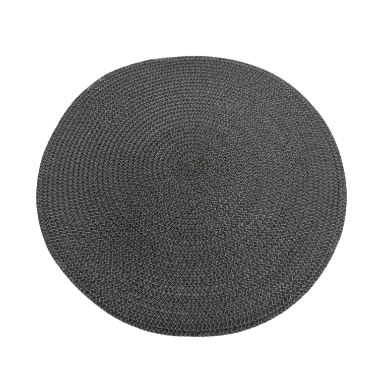 פלייסמנט בד סרוג עגול - אפור פחם