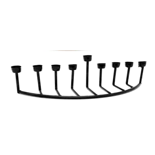 חנוכיה מעוצבת ממתכת - שחור