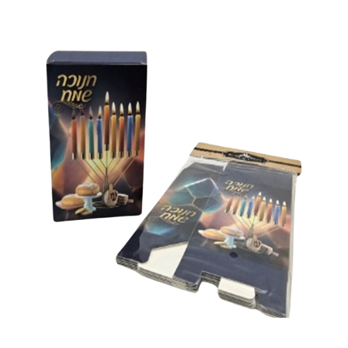 קופסה "חנוכה שמח" 6 יח' - צבעוני