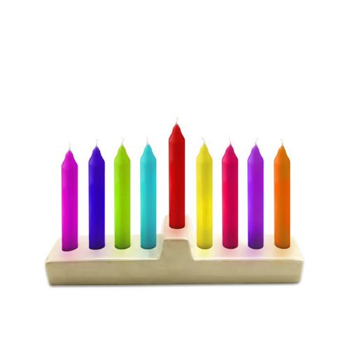 חנוכיה קרמית מהודרת - פנינה