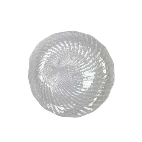 צלחת פלסטיק 7 ספירלה 10 יח' - שקוף