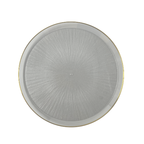 צלחת פלסטיק 9 ICE אייס 10 יח'- אפור זהב	