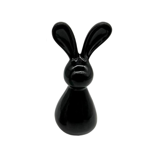 ארנב קרמיקה דקורטיבי - שחור