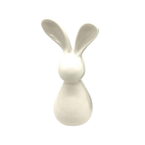 ארנב קרמיקה דקורטיבי - לבן