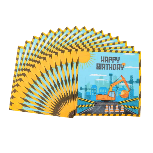 מפיות יום הולדת טרקטור 16 יח' - כחול