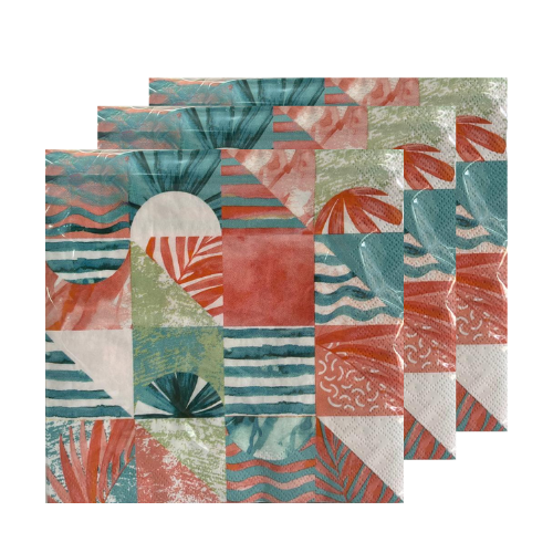 מפיות נייר דוגמת קיץ 20 יח' - צבעוני