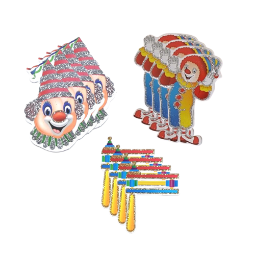 חיתוכי קרטון לפורים 40 יח - דגם משתנה