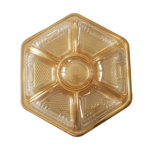 מגש ענק מחולק משושה - זהב