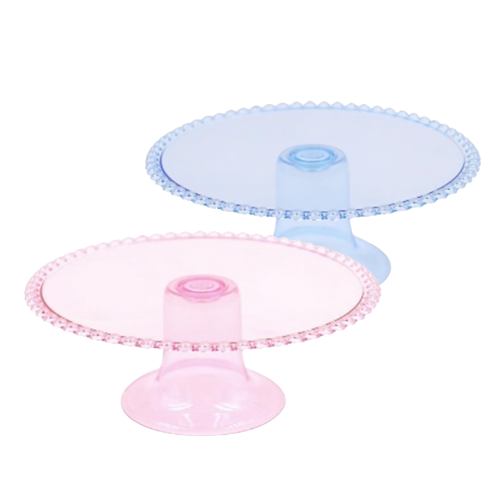 מעמד לעוגת בנטו שקוף מפלסטיק - צבע משתנה