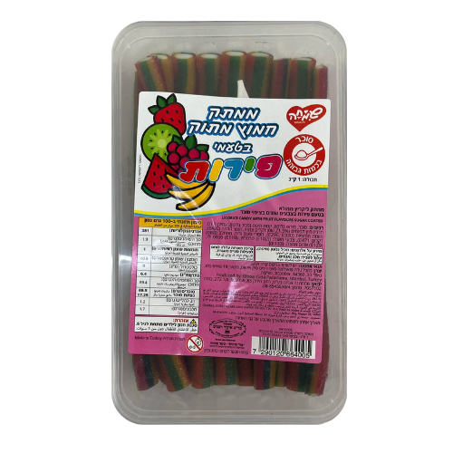 ליקריץ פירות ממולא מסוכר 1 ק' - צבעוני