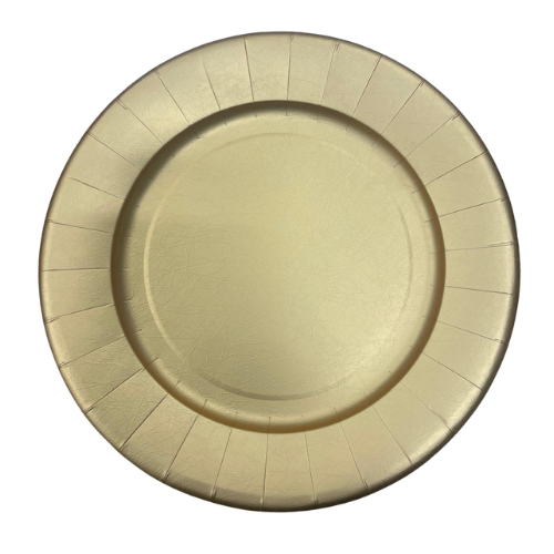 צלחת נייר 10 מהודרת 10 יח' - זהב