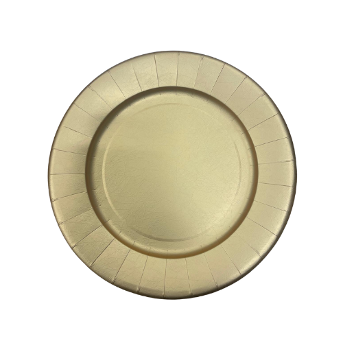 צלחת נייר 7 מהודרת 10 יח' - זהב