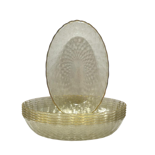 קסרול פלסטיק פלאש 10 יח' - נצנץ זהב