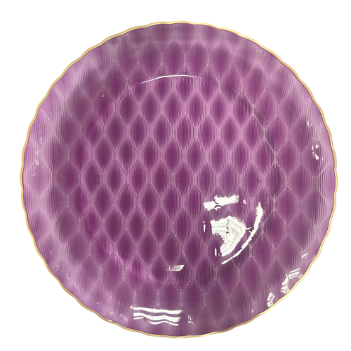 צלחת פלסטיק 10 פלאש 10 יח' - סגול