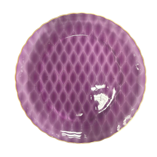 צלחת פלסטיק 9 פלאש 10 יח' - סגול