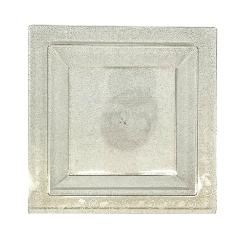 מגש מצות מפלסטיק קשיח לפסח - נצנץ זהב