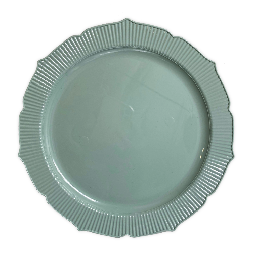 צלחת פלסטיק 10 כלנית 8 יח' - מנטה