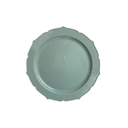 צלחת פלסטיק 7 כלנית 8 יח' - מנטה