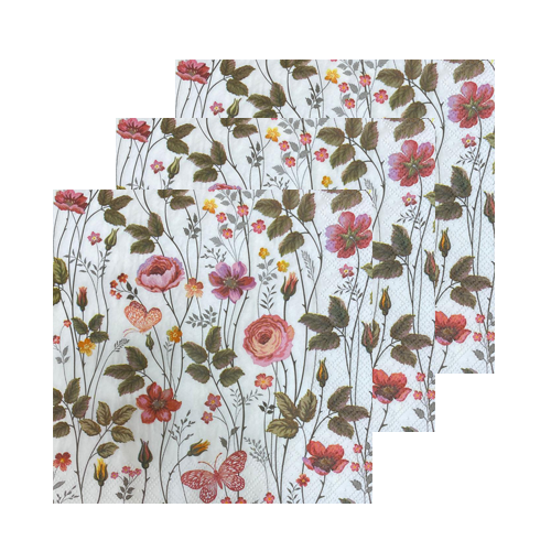 מפיות נייר פריחה 20 יח' - צבעוני