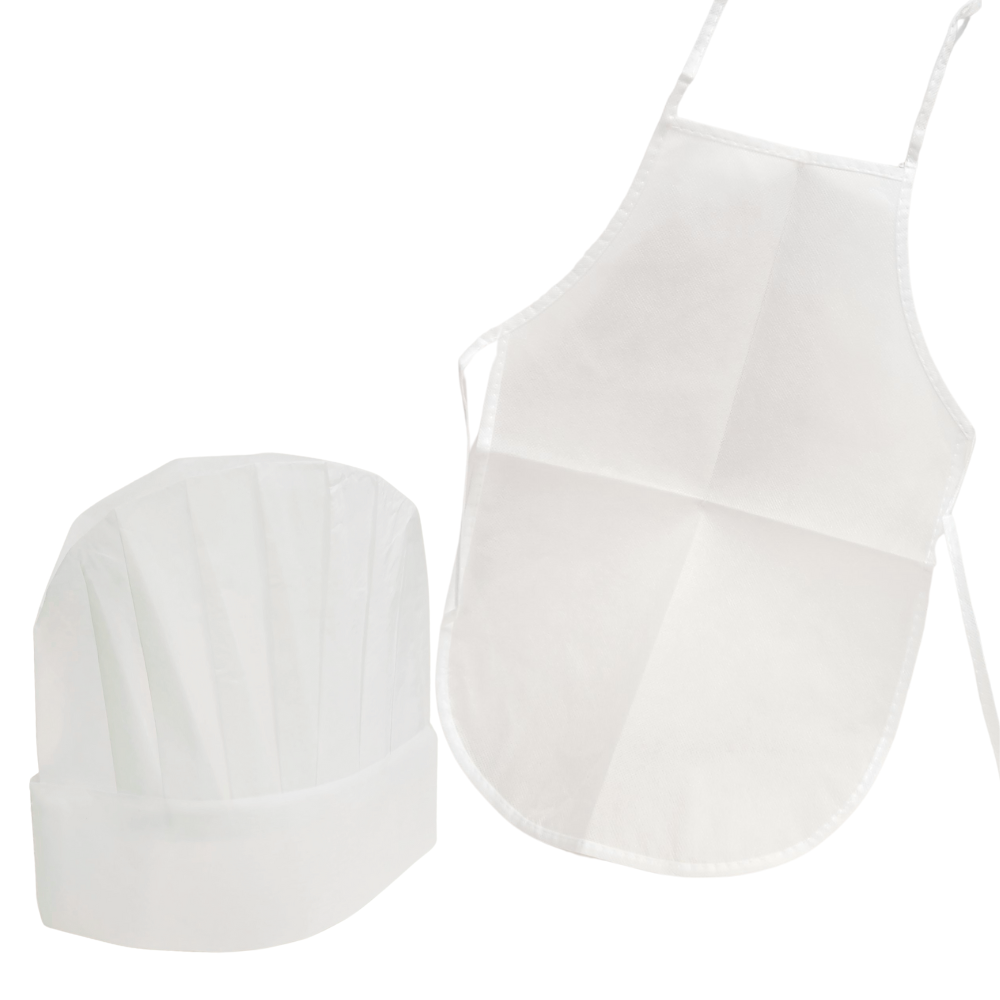 סט כובע טבח וסינר לילדים