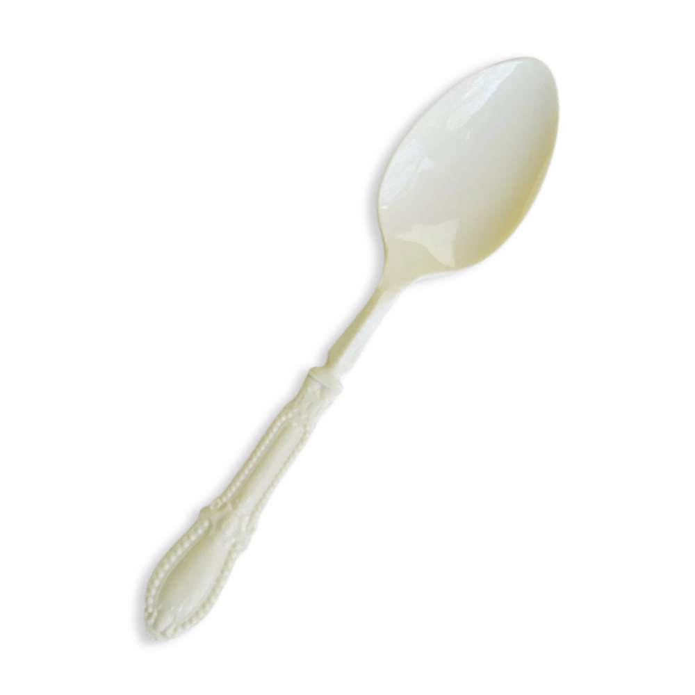 כף הגשה פלסטיק וינטג' 2 יח' - קרם