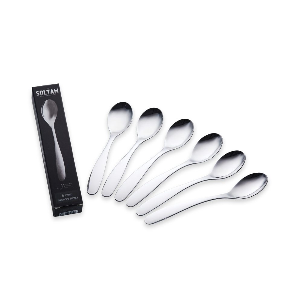 סט כפיות נירוסטה סולתם איכותי 6 יח'- כסף