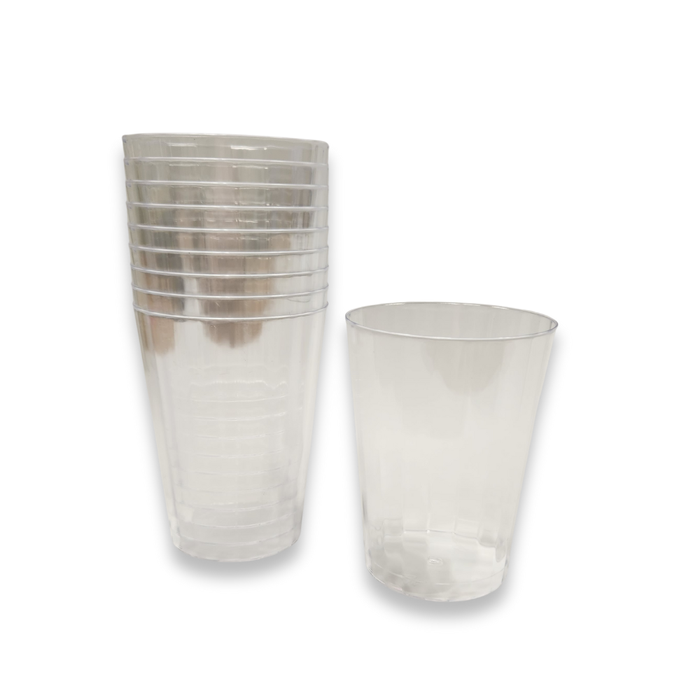 כוס קריסטל פסים 20 יח' - שקוף