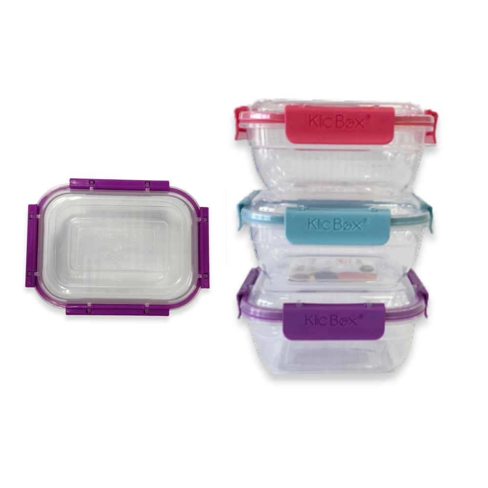 קופסה פלסטיק קליפס 350 מ"ל - צבע משתנה