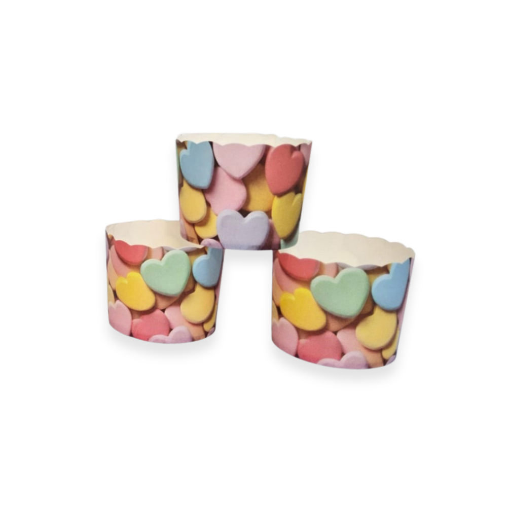 מאפינס לבבות 35 יח' - צבעוני